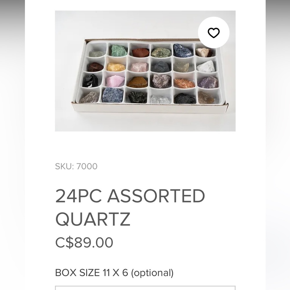 24 PIECE ASSORTED QUARTZ CRYSTAL SET